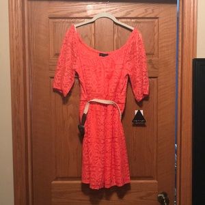 Coral Lace Dress